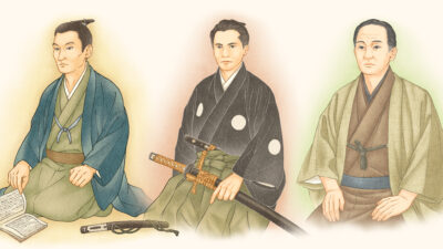 佼成出版社・やくしん『人を植える ―偉人に学ぶ人材育成法―』の人物イラスト